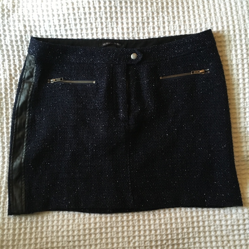 Navy Glittery Blue Victoria Secret Mini Skirt